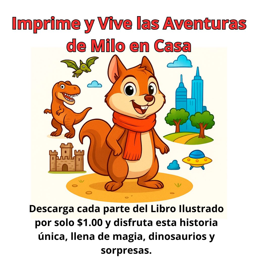 Los Viajes de Milo Milo rodeado de personajes y paisajes de sus aventuras