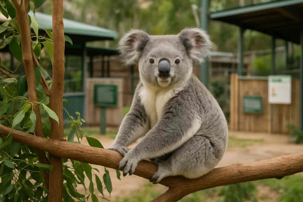 El koala: 8 curiosidades del guardián soñoliento de los eucaliptos australianos Koala en un centro de conservación