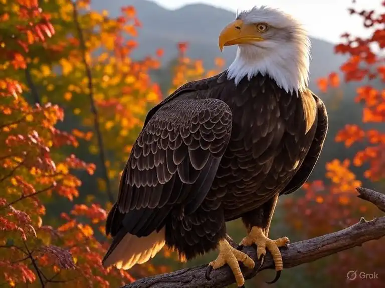 Águila Calva: De la Extinción a la Recuperación - Una Historia de Éxito y Esperanza Águila Calva posada en una rama