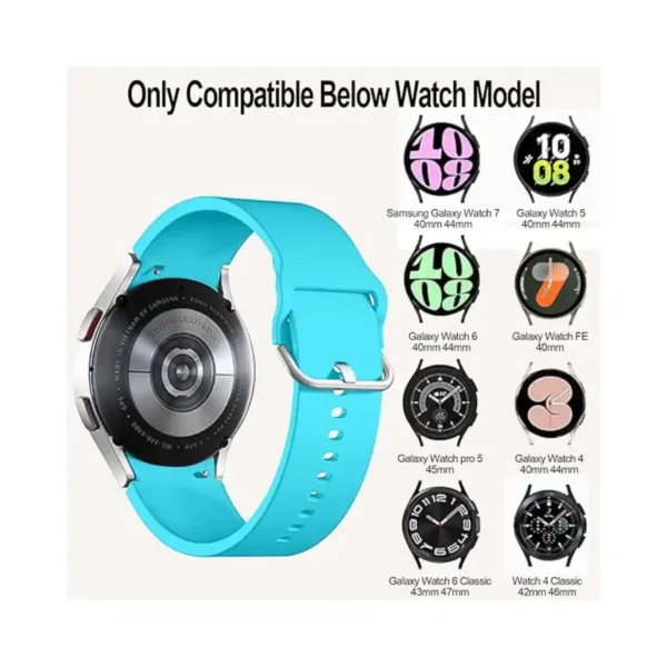 Paquete de 15 Correas de Silicona sin huecos compatibles con Samsung Galaxy Watch