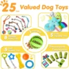Pack de Juguetes para Cachorros – 25 Unidades- Mordedores, Peluches con Sonido, Pelota de Premios y Cuerdas Resistentes (Perros Pequeños)