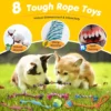 Pack de Juguetes para Cachorros – 25 Unidades- Mordedores, Peluches con Sonido, Pelota de Premios y Cuerdas Resistentes (Perros Pequeños)