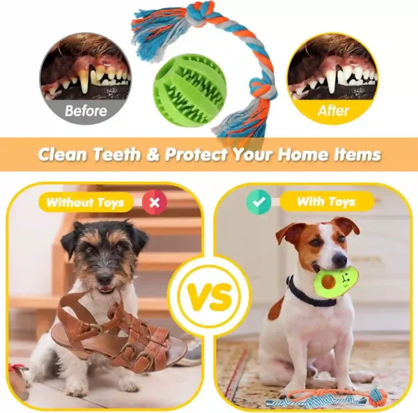 Pack de Juguetes para Cachorros – 25 Unidades- Mordedores, Peluches con Sonido, Pelota de Premios y Cuerdas Resistentes (Perros Pequeños)