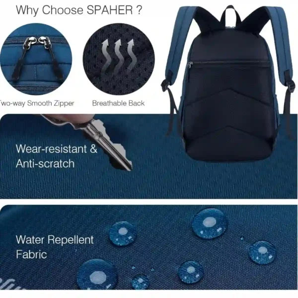 SPAHER Mochila de Viaje Impermeable y Ligera para Hombre y Mujer de  40x30x20 cm – Mochila de Cabina 25L