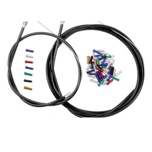 Kit Universal de Cables de Freno y Cambio para Bicicletas – MTB y Carretera con Tapas Finales