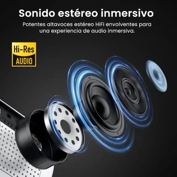 Mini proyector 4K HAPPRUN 2025 – Proyector portátil 1080P nativo con Bluetooth 5.1, compatible con TV Stick, smartphone, laptop, HDMI y USB