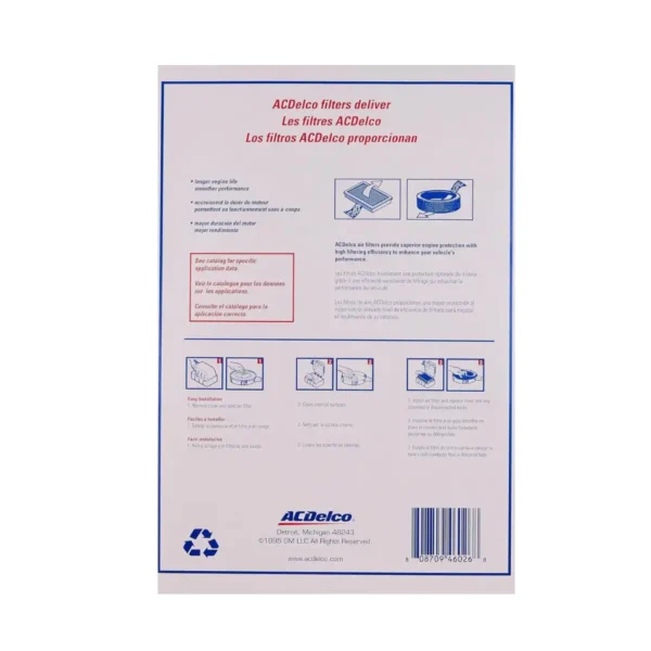 ACDelco Filtro de Aire A3212C (23321606) – Equipo Original GM