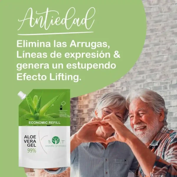 Aloe Vera Gel 100% Natural Orgánico – Hidratante Piel, Cabello y Rostro, After Sun, Antiarrugas y Anti Estrías – 250 ml