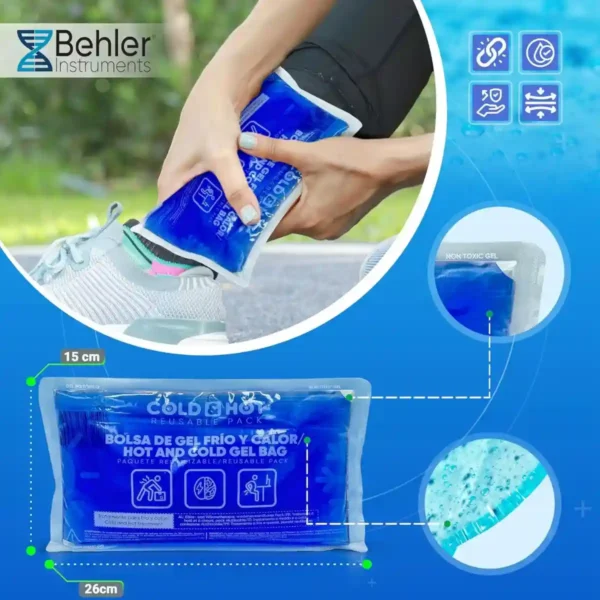 Bolsa de Gel Frío Calor Reutilizable 26x15 cm – Terapia de Dolor y Lesiones