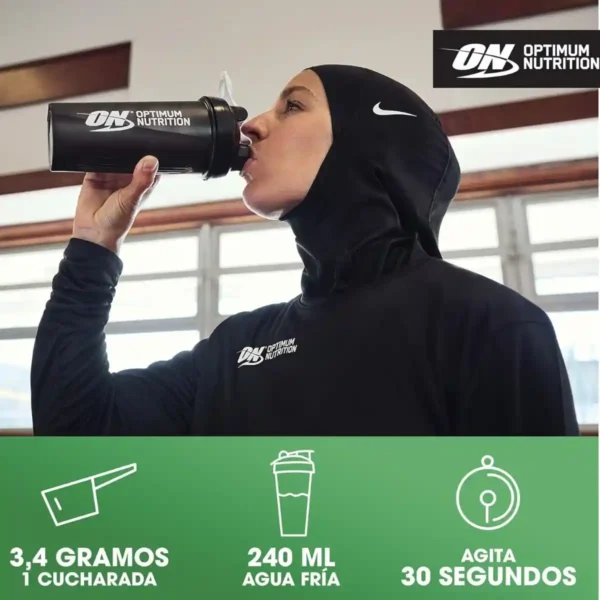 Optimum Nutrition Creatina Micronizada en Polvo Sin Sabor – 187 g (55 servicios) – Monohidrato 100 % Puro.