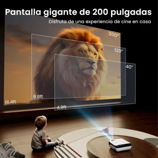 Mini proyector 4K HAPPRUN 2025 – Proyector portátil 1080P nativo con Bluetooth 5.1, compatible con TV Stick, smartphone, laptop, HDMI y USB