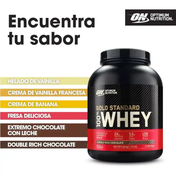 Proteína Whey Optimum Nutrition Gold Standard 100% – Doble Chocolate 2.26kg