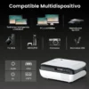 Mini proyector 4K HAPPRUN 2025 – Proyector portátil 1080P nativo con Bluetooth 5.1, compatible con TV Stick, smartphone, laptop, HDMI y USB