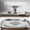 Veken Fuente de Agua para Gatos y Perros de Acero Inoxidable – Automática con Filtros de Repuesto y Alfombrilla de Silicona