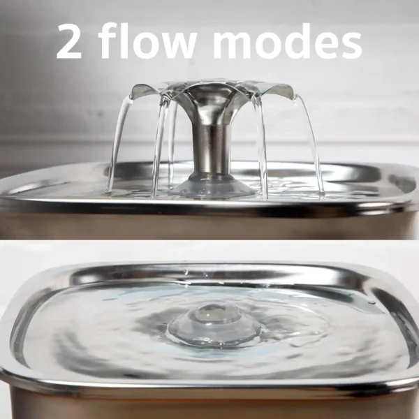 Veken Fuente de Agua para Gatos y Perros de Acero Inoxidable – Automática con Filtros de Repuesto y Alfombrilla de Silicona
