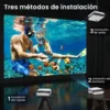 Mini proyector 4K HAPPRUN 2025 – Proyector portátil 1080P nativo con Bluetooth 5.1, compatible con TV Stick, smartphone, laptop, HDMI y USB