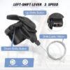 Par de Cambios de Bicicleta 3x10 Velocidades – Palancas de Cambio Izquierda y Derecha con Cables para MTB, Carretera y BMX