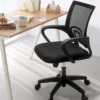 NEO- Silla de Oficina Ergonómica de Malla Azul con Soporte Lumbar y Asiento Acolchado
