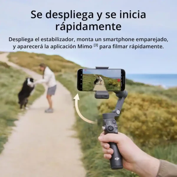 Estabilizador DJI Osmo Mobile 7P para iPhone-Android con Seguimiento Inteligente y Trípode Integrado